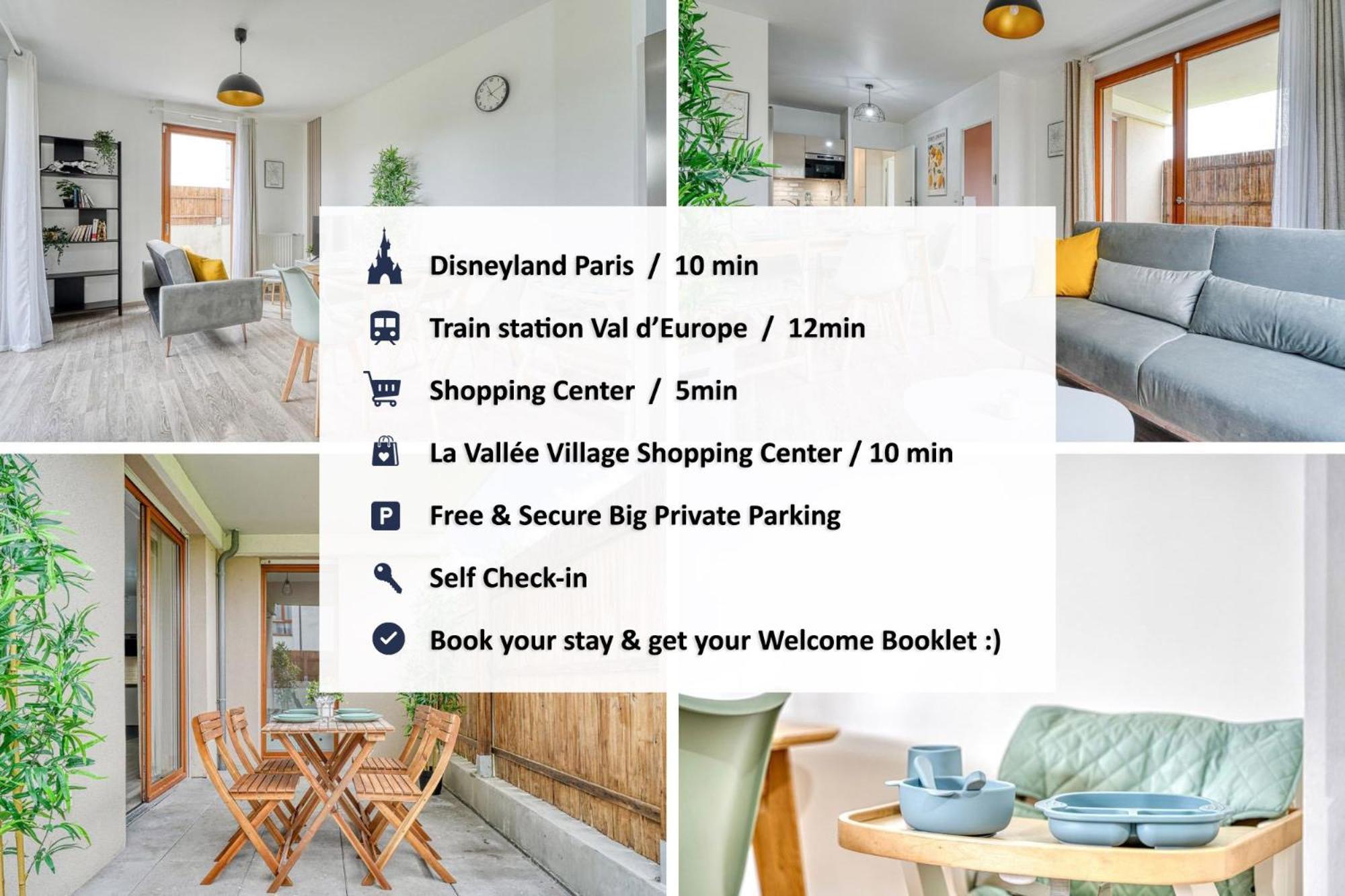 Bella Notte - 10 Min From Disneyland, Free Parking, Self Check-In, 7 Pers Montévrain Eksteriør billede